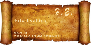 Held Evelina névjegykártya